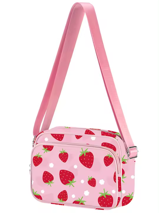 Mochila de Hombro de Fresa para Mujeres Monedero Ligero para Viajes Diarios Deportes al Aire Libre - 1