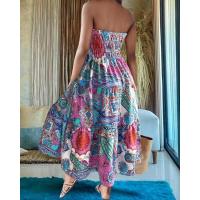 Vestido largo holgado con estampado y cintura elástica para mujer, verano 2025 - details 29