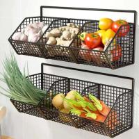 Soporte de pared para frutas y verduras, cebolla o condimentos, especias, estante de iluminación de una sola capa, organizador - details 1