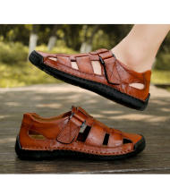Sandalias de verano para hombre hechas a mano con goma antideslizante, sandalias clásicas de cuero para la playa - details 21