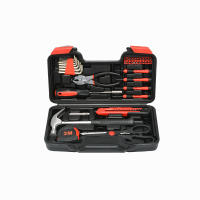 Juego de Herramientas DIY de 39 Piezas Caja de Plástico Duro con Destornilladores, Pliers, Reglas, Tijeras, Martillos y Accesorios - details 0
