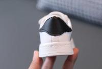Zapatillas de deporte para niños y niñas, zapatos informales antideslizantes de diseño de moda, transpirables con gancho, color blanco, para exteriores - details 9