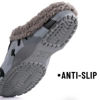 Zuecos de piel para mujer, zapatillas de moda peludas para hombre, calzado para jardín, zapatos de casa impermeables para exteriores, zapatos de trabajo antideslizantes para invierno para hombre - details 16