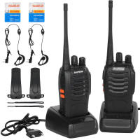 Walkies Talkies Batería Recargable Walky Talky Profecionales 16 Canales CTCSS DCS Transmisores Receptores Radiocomunicación Gran Alcance Emisora Radio con Pinganillos - details 0