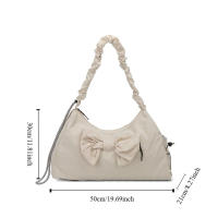 Bolsa de gimnasio deportiva con diseño de lazo coreano, bolsa de transporte ligera para esterilla de Yoga de gran capacidad, bolsa de viaje impermeable para entrenamiento físico para mujer - details 1