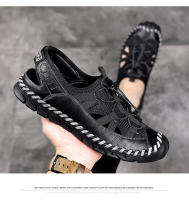 Nuevas Sandalias de Cuero Transpirable para Hombres Estilo Casual de Verano Versátil con Diseño de Hueco - details 8