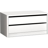 cajones, Mueble Auxiliar Almacenamiento Dormitorio, Modelo Uniq, Color Blanco, Medidas - details 0