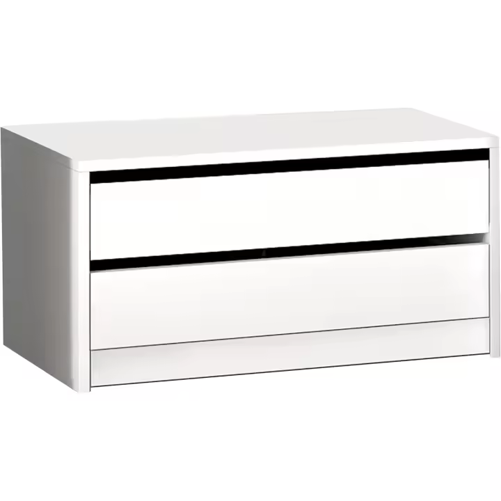 cajones, Mueble Auxiliar Almacenamiento Dormitorio, Modelo Uniq, Color Blanco, Medidas - 1