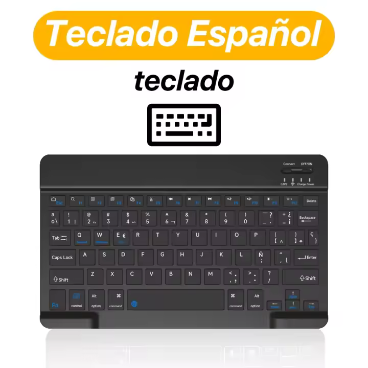 Teclado y ratón Bluetooth para tableta, Mini teclado inalámbrico para iPad, Xiaomi, Samsung, Huawei, Android, IOS, Windows - 1