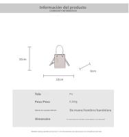 Bolso Cruzado Mini de Caramelo Bolso de Mano Estiloso con Partitura de Música - details 1
