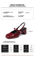 Bolsa francesa cabeza tacón medio solo zapatos nuevo estilo de hadas cabeza cuadrada tacón grueso Mary Jane trasero vacío solo zapatos - details 1