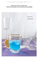 Copa de Vino Rojo Martillado con Borde Dorado Ligero 140ML-250ML Ideal para Hogar y Dining - details 11