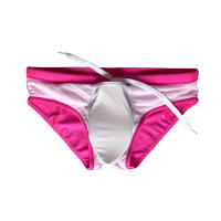 Jessborn pantalones cortos de natación para hombre, bañador profesional de color sólido brillante, a la moda, de cintura baja, para entrenamiento en la playa - details 16