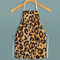 Delantal de Estilo Leopardo Impermeable, Resistente al Aceite, Ideal para Cocina, Horneado, Taller de Barista - details 0