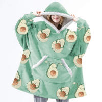 Manta de Sudadera con Capucha de Vellón Sherpa de Alta Calidez Tamaño Grande para Adultos - details 3
