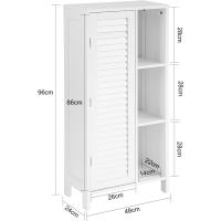 Armario de Baño Blanco con 1 Puerta y 3 Estantes Tamaño 48x24x96 cm - details 2