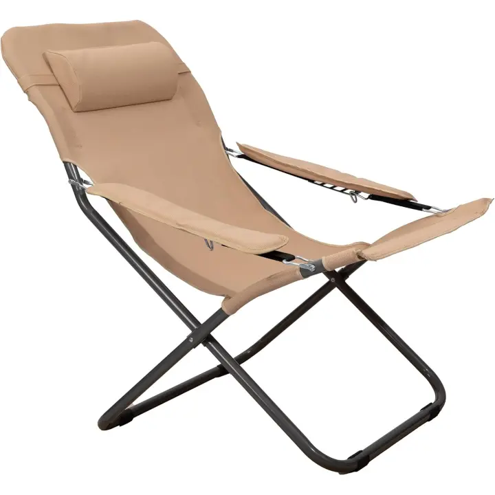 camping plegable con respaldo ajustable de textileno 2 × 1 - 1