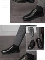 Moda 2022 nuevos zapatos de vestir antideslizantes para hombre, zapatos de cuero transpirable Mokasin con logotipo negro - details 4