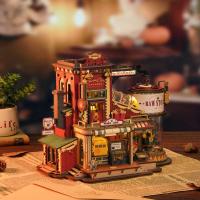 Robotime Rokr Dream Gift Factory rompecabezas de madera 3D regalos de Navidad juguete con luz y música para niños Kits de bloques de construcción - details 7