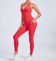 Monos de Yoga sin Costuras Ropa Deportiva Ajustada para Mujeres Leggings de Gimnasio con Bolsillo sin Espalda - details 16