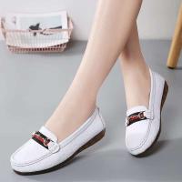 Zapatos de cuero de mujer suaves, informales, con fondo plano, cómodos, para el cuidado diario - details 4