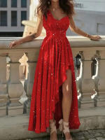 Vestidos de noche para mujer, ropa de fiesta elegante, Sexy, cola roja, elegante, graduación, Formal, Ocn, dama de honor - details 3