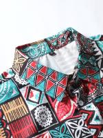 Camisa de manga corta para hombre, camisa con estampado Digital, estilo étnico, novedad de verano, 2023 - details 3