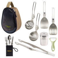 Juego de utensilios de cocina plegables para exteriores, utensilios de cocina para Picnic, Camping, con bolsa - details 0