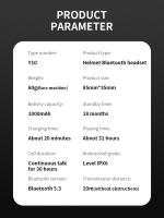 Auriculares inalámbricos para casco de motocicleta, audífonos impermeables con Bluetooth 5,3, manos libres, Kit de teléfono, reproductor de música MP3, altavoz para Moto - details 11