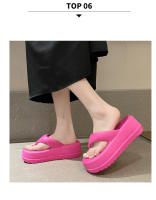 Nuevas chanclas de EVA para mujer, zapatillas frías de suela gruesa, ropa de verano que aumenta las zapatillas de playa de suela blanda - details 20
