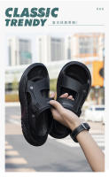 Sandalias de hombre, nuevas zapatillas de suela gruesa para pisar mierda, ropa exterior de alta elasticidad de suela blanda versátil de moda, zapatillas de playa de verano - details 1