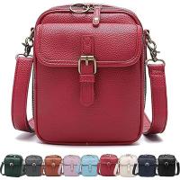 Bolso bandolera de cuero para mujer de gran capacidad con correa extraíble ajustable bolso de hombro de PU Color sólido Vintage - details 11