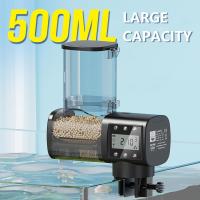 Alimentador Automático de Peces, comedero automático Peces 500ML Gran Capacidad Dispensador Comida Peces con Pilas Accesorios para Pecera, 3 Pilas AA No Incluidas - details 1