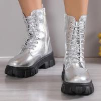 Botas informales con cordones para mujer, botines martin planos a la moda - details 2
