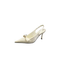 Nuevo temperamento de cabeza puntiaguda de satén, tacones altos, moda para mujer, lazo de perlas, bolsa de tacón fino, sandalias para la cabeza - details 46