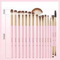 Brochas de Maquillaje Rosa Docolor 15Pcs Herramientas de Mezcla de Belleza para Sombra de Ojos Delineador de Pestañas Cejas - details 3