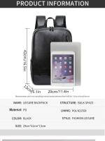 Mochila de negocios para hombre, accesorio sencillo de carga USB, ligera, para viaje, 1 paquete de 15,6 pulgadas - details 7