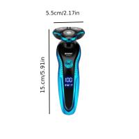 Afeitadora eléctrica 3D multifuncional con pantalla Digital inteligente, máquina de afeitar lavable de cuerpo completo para hombres - details 4