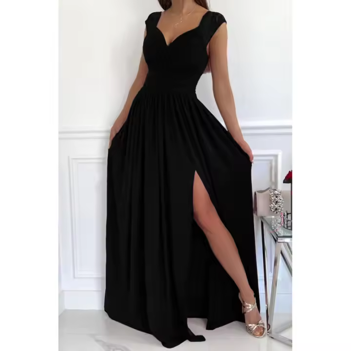 Elegante Vestido de Fiesta con Caderas para Mujeres 2025 Vestido Formal Sexy con Cuello - 1