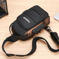 Bolso de pecho antirrobo para hombre, correa ajustable, puerto de carga USB, bolso bandolera con contraseña, impermeable, gran capacidad - details 15