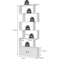 Estantería de Almacenamiento Elegante en Forma de S de 6 Niveles con Puertas - details 2