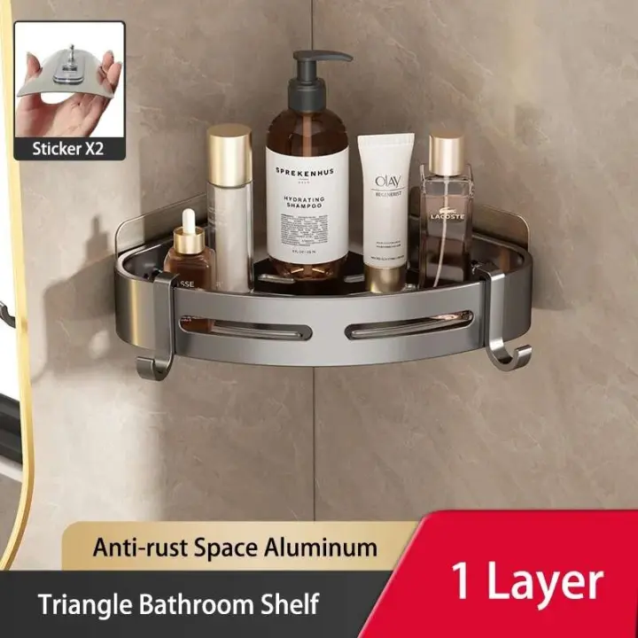 Marco de Pared de Baño de Diamante con Gancho para Toallas Pegatina Adhesiva, Cocina, Baño, Ducha, Inodoro, Cestas de Iluminación de Cosméticos - 1