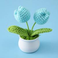 Ramo de Flores de Crochet Hecho a Mano Tulipanes Ramo Tejido Finalizado - details 6