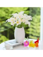 Bolas de Flor de Novia 5/10Pcs Flores Artificiales Blancas para Decoración de Fiesta de Bautizo en Casa Tacto Real de Lili de Calla - details 9