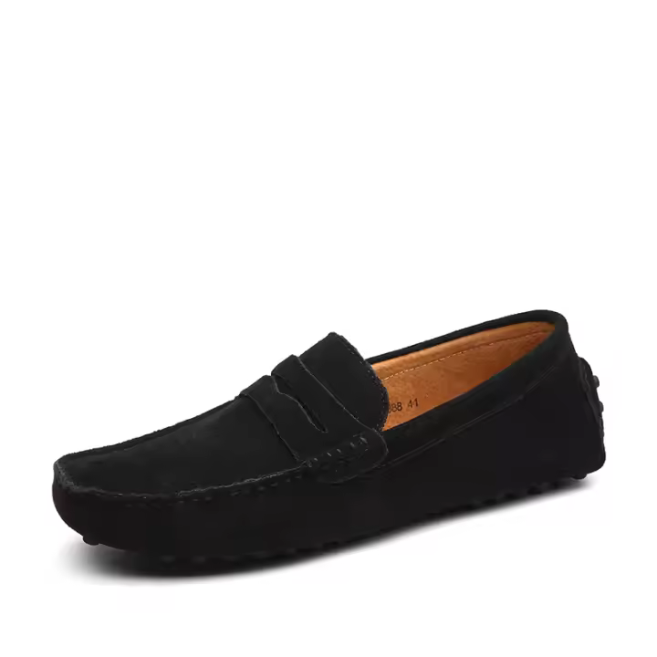 Mocasines ligeros antideslizantes de cuero suave para hombre, zapatos náuticos de fiesta para caminar, moda - 1