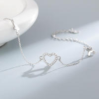Pulsera de corazón de diamante completo de plata S para mujer, estilo coreano Ins, nicho Simple, joyería de personalidad Bestie de alta gama - details 4