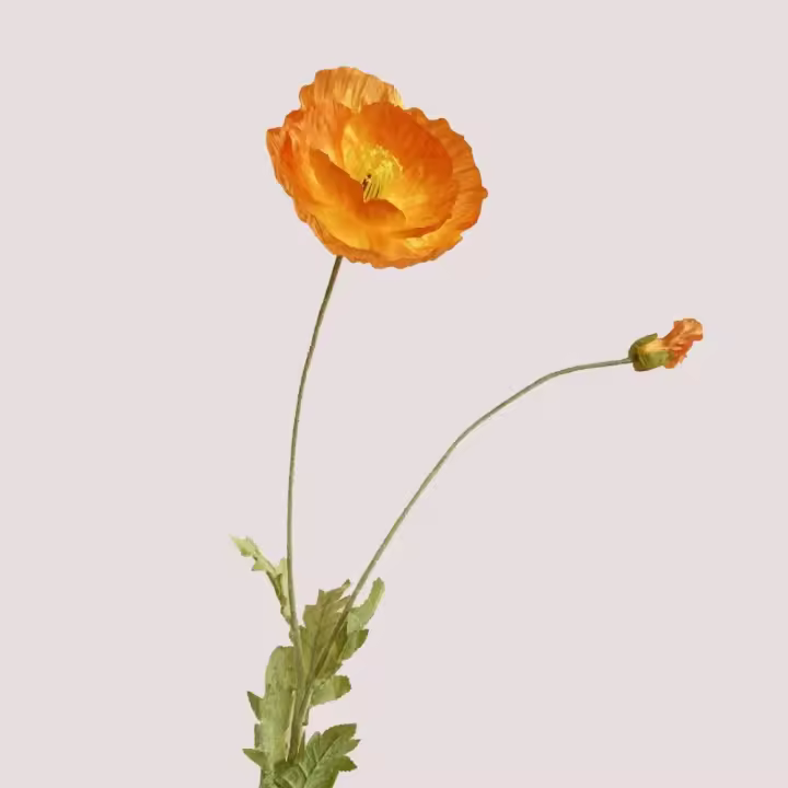 Planta falsa, amapolas falsas grandes, hermosa rama de amapolas DIY, flores artificiales de lujo de alta calidad, inauguración de la casa - 1