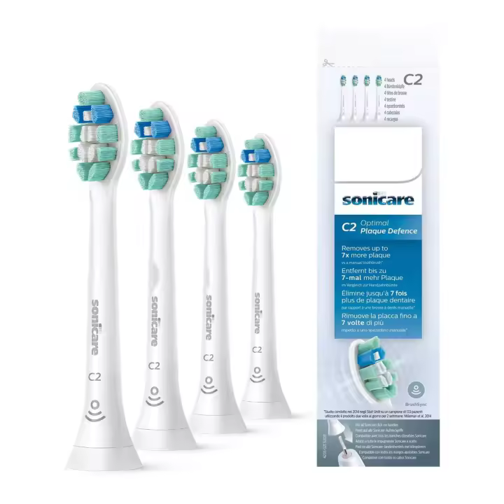4 paquetes en blanco (modelo HX9024/10), defensa de placa óptima C2 (Control de placa anterior) - 1