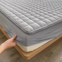 1 pza. Protector de colchón impermeable acolchado, funda de colchón de color liso suave y cómoda, sin almohada ni núcleo - details 2