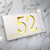 Espejo mate de corte personalizado, personalización privada, números de puerta, placas de letrero de casa, número láser personalizado - details 2